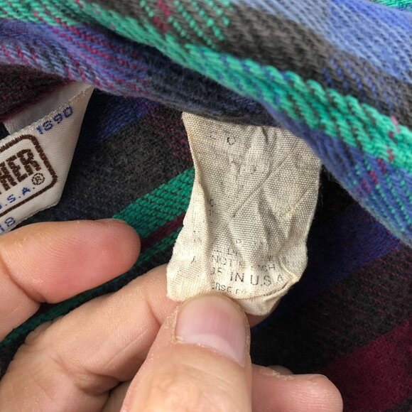 Vintage Five Brother Mens Shirt Size 2XL Long Sleeve Plaid Flannel Button Up Y2K - Picture 9 of 13